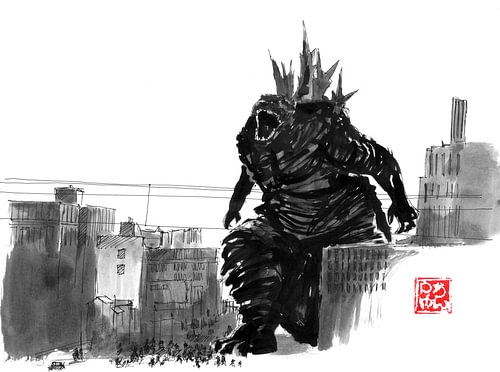 godzilla shouting