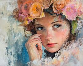 Flower girl by ARTEO Paintings