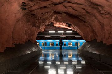 Metrostation Stockholm, Zweden van Floris Trapman