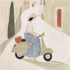 En scooter en Italie