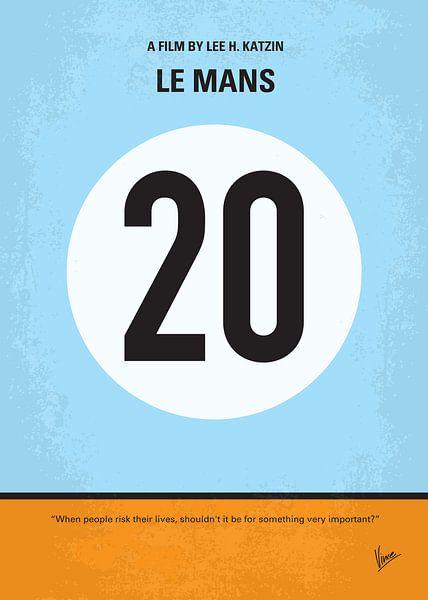 No038 Mein Le Mans Minimal-Filmplakat von Chungkong Art