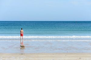 Bereit für ein Bad in der Bretagne.
