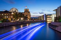 Le bâtiment du Reichstag à Berlin à l'heure bleue par Frank Herrmann Aperçu