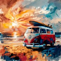 Zonsondergang met de VW Bus