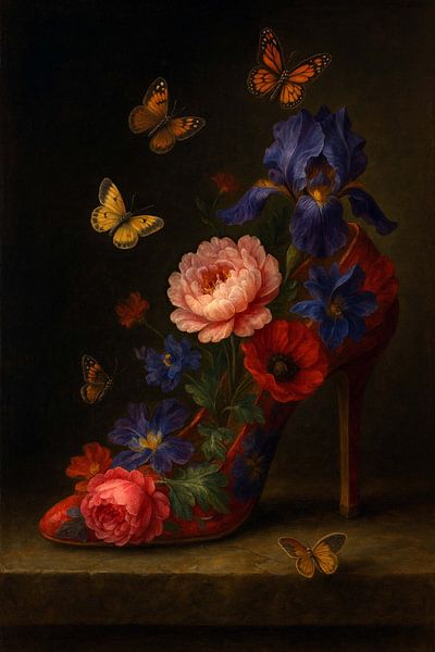 Still Life Butterfly Heel van Moonheart Artworks