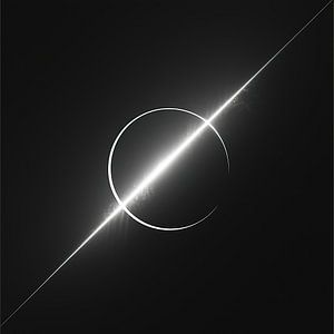 Eclipse solaire moderne noir et blanc