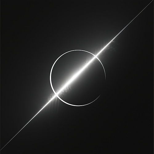 Zonsverduistering modern zwart-wit