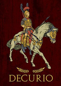 Romeinse decurion op een prachtig strijdros van Pixelbull Design