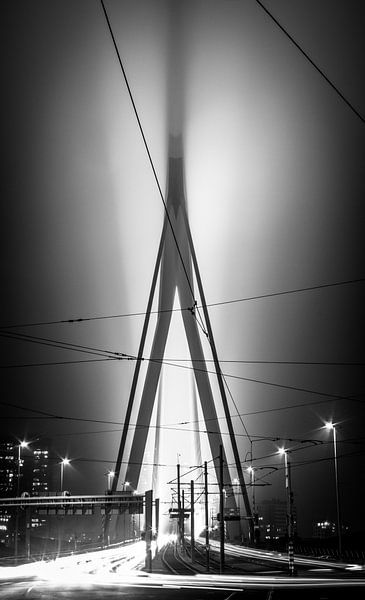 Erasmus bridge by night by Govart (Govert van der Heijden)