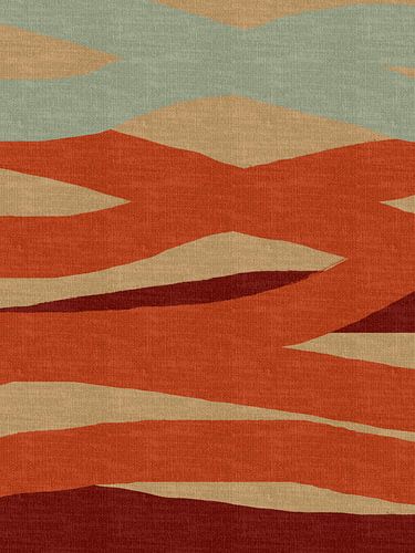 Abstracte lijnen en vormen in levendige retrokleuren