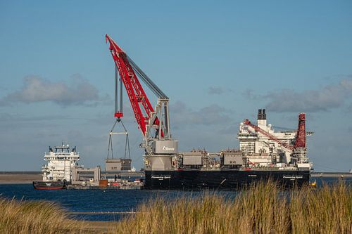 Imposing Pioneering Spirit spotted on the Second Maasvlakte (Princess Alexiahaven). by Jaap van den Berg