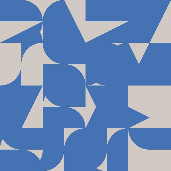 Abstract art in blue and white no. 4 by Dina Dankers