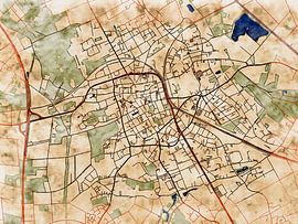 Map of Viersen with the style 'Serene Summer' by Maporia