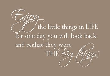 Enjoy the little things - Licht bruin van Sandra Hazes