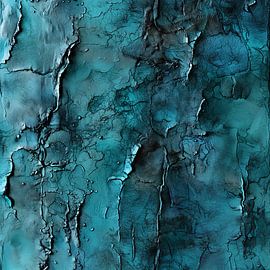 Open Cracks in Aqua Blue by Surreal Media