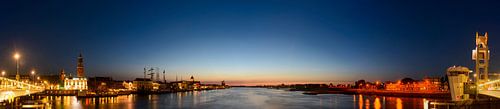 Kampen panorama met zicht op de IJssel