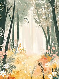 Forest of Flowers by Eye catching paintings