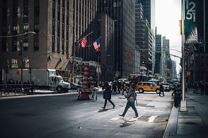 Ombres dans les rues de New York sur Bas de Glopper