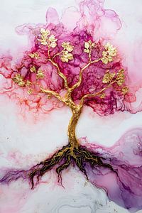 Goldener Baum des Lebens abstraktes Design