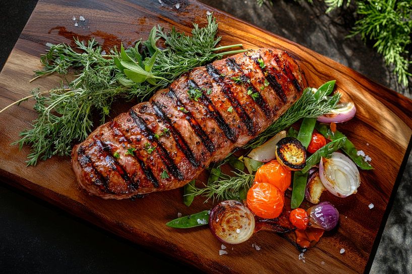 Grilled meat by Poster Art Shop