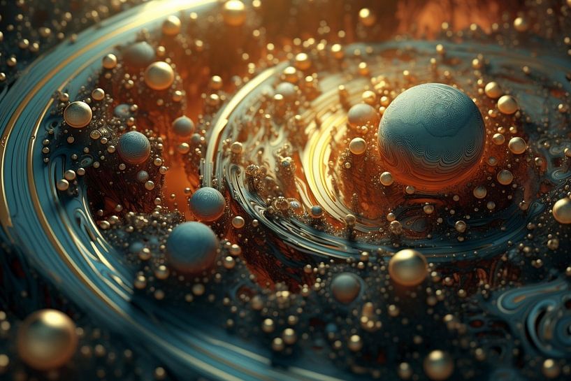 Universum Abstrakt (5) - Marmorverse von Ralf van de Sand