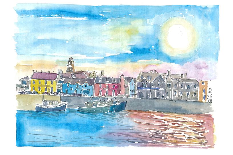 Stornoway Lewis &amp; Harris Hebrides Promenade &amp; Townscape by Markus Bleichner
