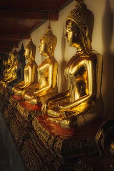 Goldene Buddhas im Tempelflair von Bangkok
