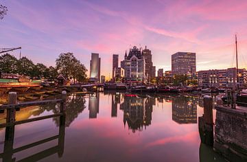 Oude Haven pink twilight, Rotterdam by Gea Gaetani d'Aragona