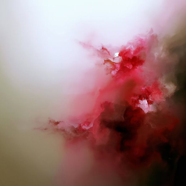 Abstract painting &quot;A splash of red&quot; by Studio Allee