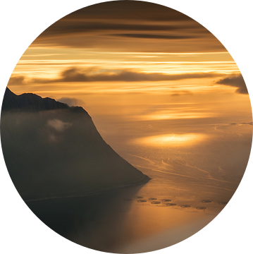 Mefjorden zonsondergang Panorama van Wojciech Kruczynski
