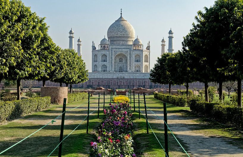 Taj Mahal from the Mughal gardens, Agra, India by Imageditor
