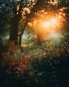 Herbstlicher Sonnenaufgangsspaziergang
