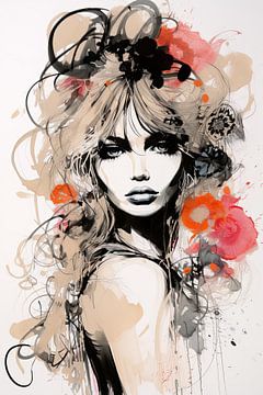 A touch of glamour: Bardot in artistic style by Peter Balan