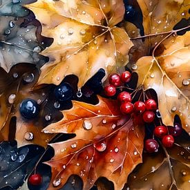 Frische Herbstblätter von PrintiSky