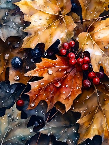 Frische Herbstblätter