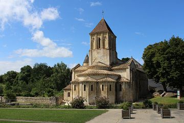 Prachtige St Hilaire kerk, Melle, Frankrijk van Imladris Images