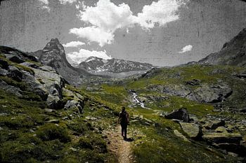 Mountain panorama in the Alps