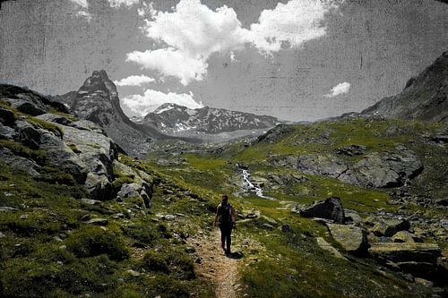Mountain panorama in the Alps