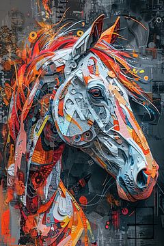 Modern abstract horse by haroulita