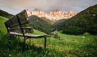Park bench in the Villnöss valley