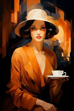 Art Deco coffee advertising poster #2 by Skyfall
