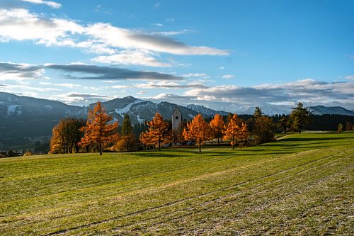 Herfstuitzicht over de Ostallgäu