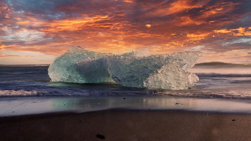 Diamond beach zuid-IJsland van stephan berendsen