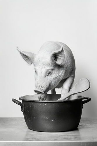 Varken in een pot