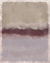 White, dark red, lilac. Color field painting inspired by Mark Rothko. by Dina Dankers