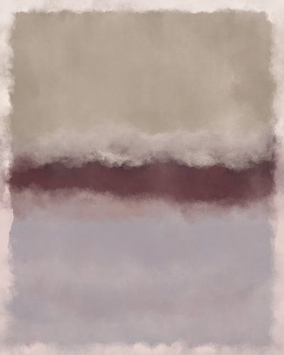 Wit, donkerrood, lila. Kleurenveldschilderij geïnspireerd door Mark Rothko.