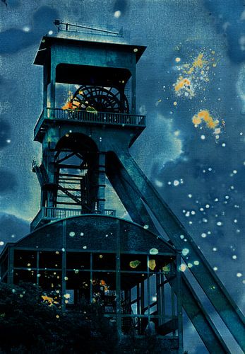 Nasszyanotypie eines Schachtbocks bei Terhills