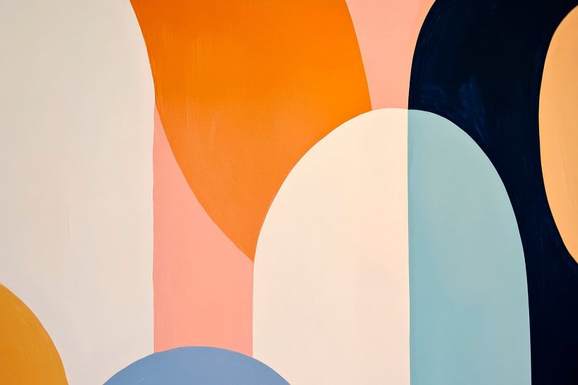 Abstracte kleurvlakken - modern en minimalistisch van Poster Art Shop