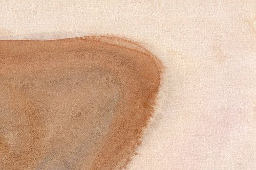 Abstract landschap schilderij in bruin en wit