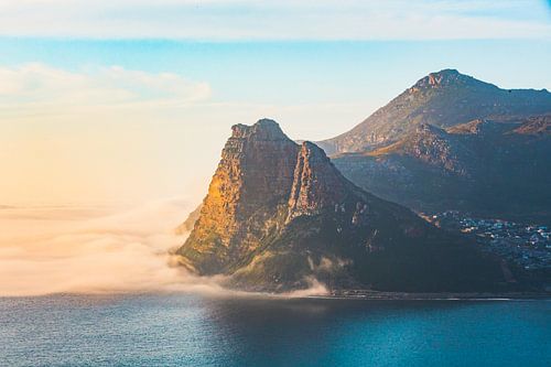 Hout Bay in Cape Town is taken over by the fog - South Afrika